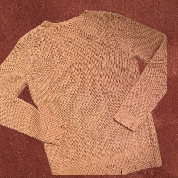 Distressed V Neck Sweater - Picture 4 of 12